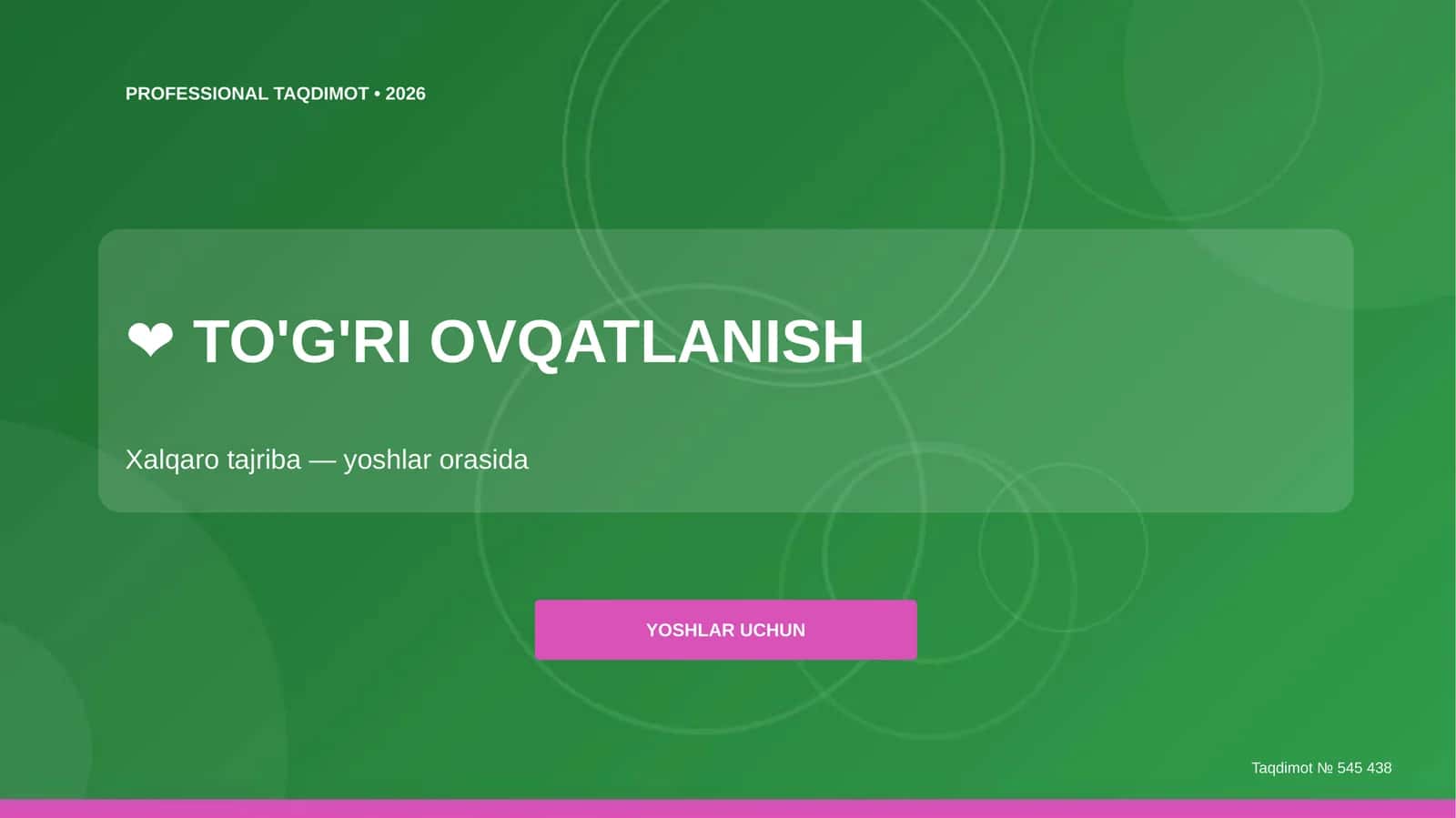 TO'G'RI OVQATLANISH 1