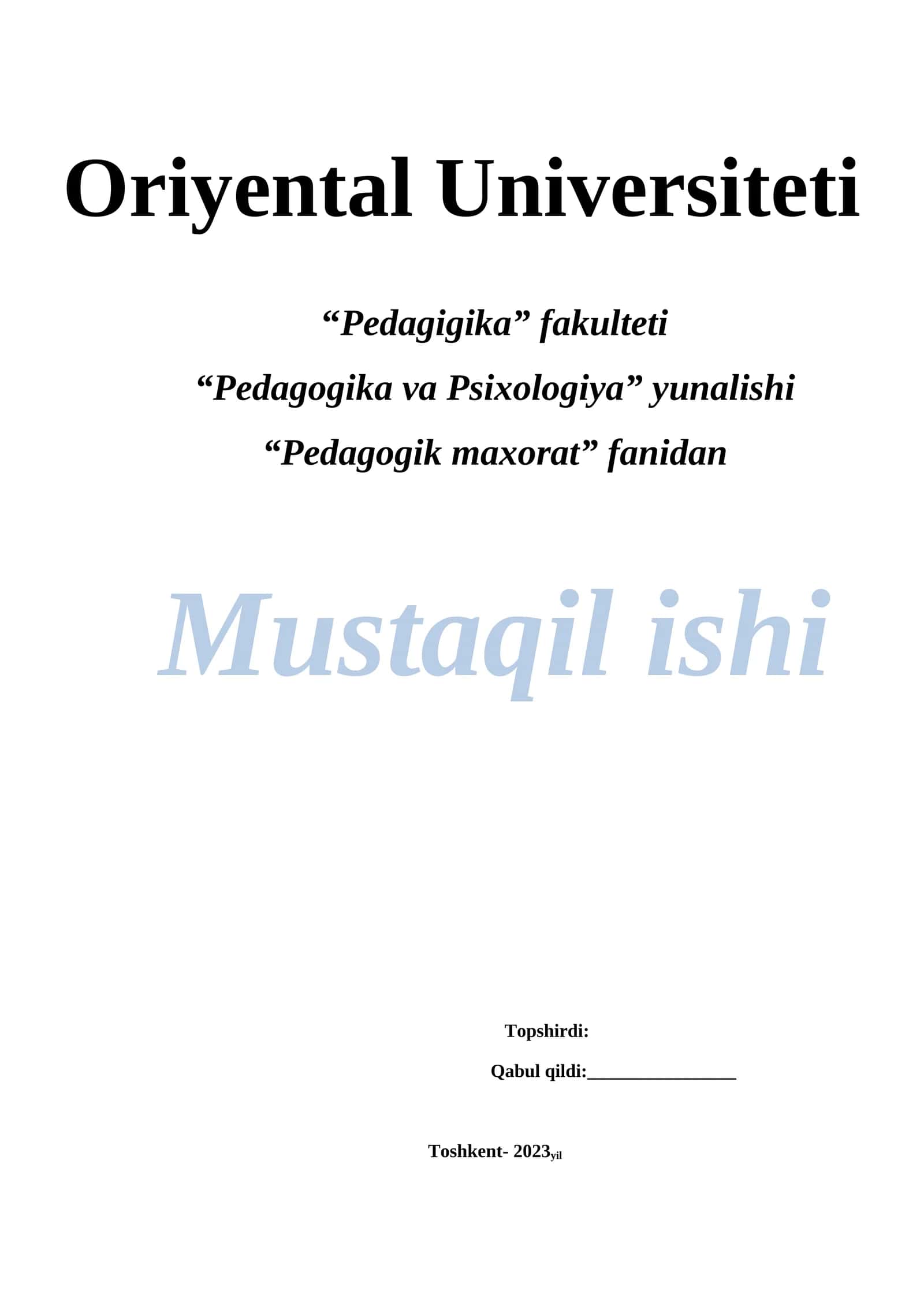 Talabalarning kreativlik mahorati. 1