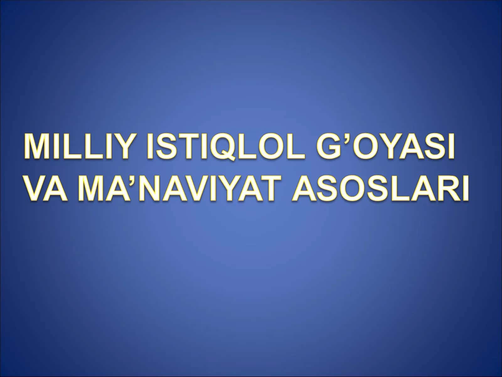 Milliy g’oya 1