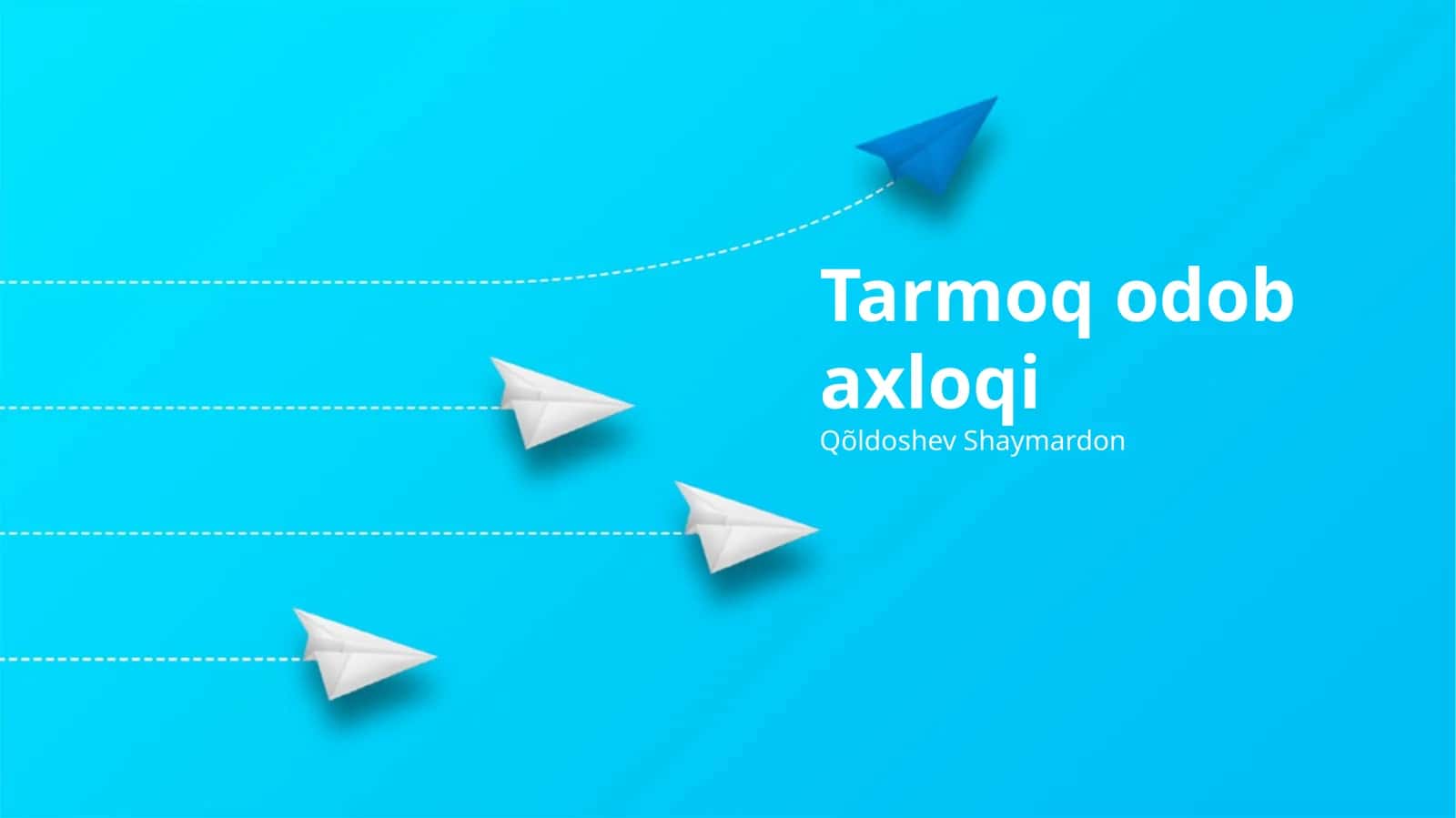 Tarmoq odob axloqi 1