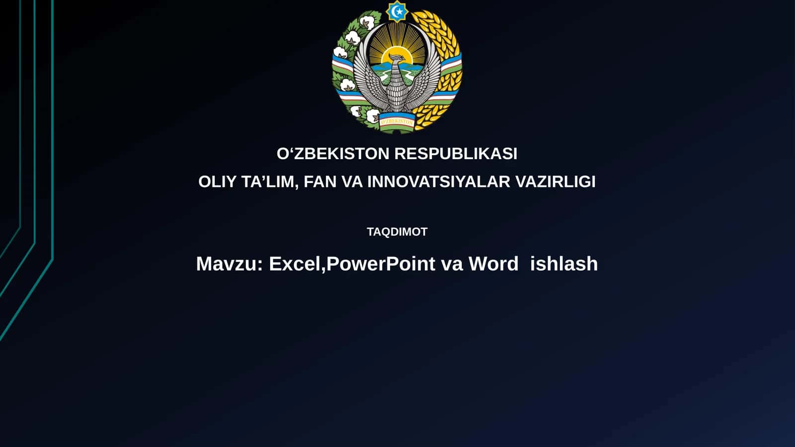Excel, PowerPoint va Word: Asosiy Imkoniyatlar 1