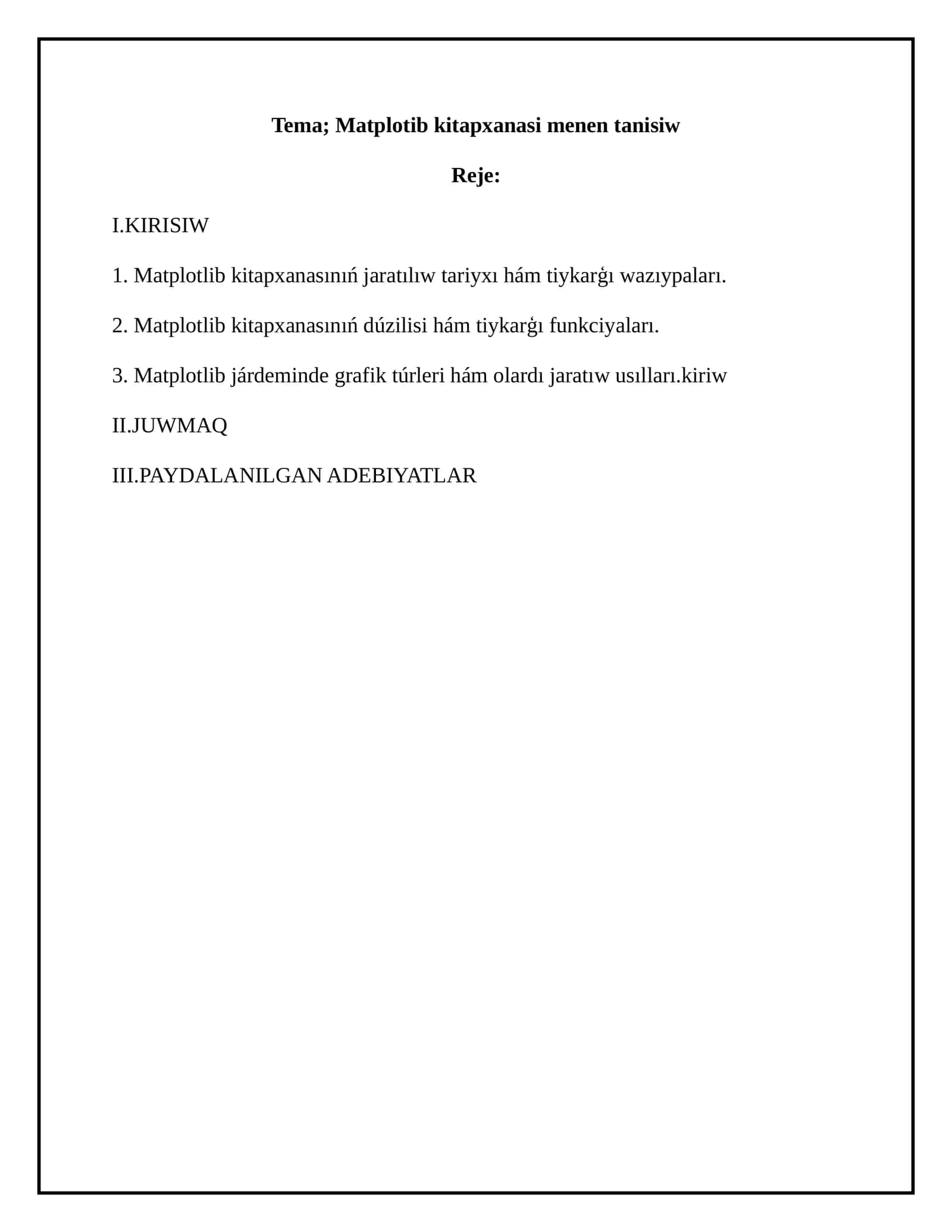 Matplotlib kitapxanasi tanishtiriladi 1