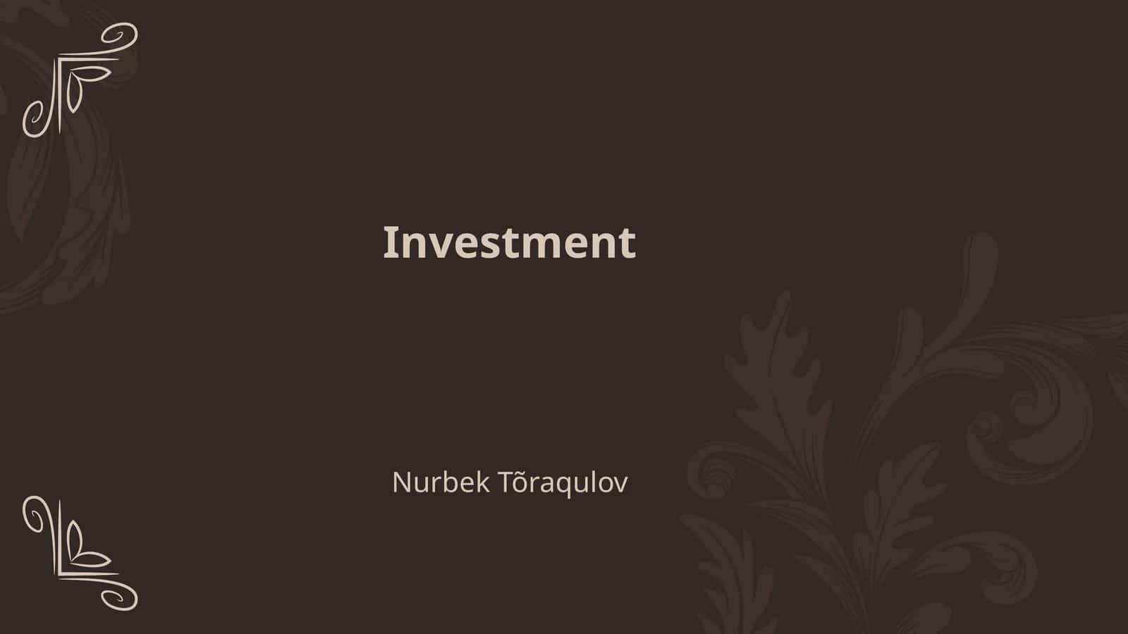 Investment 1