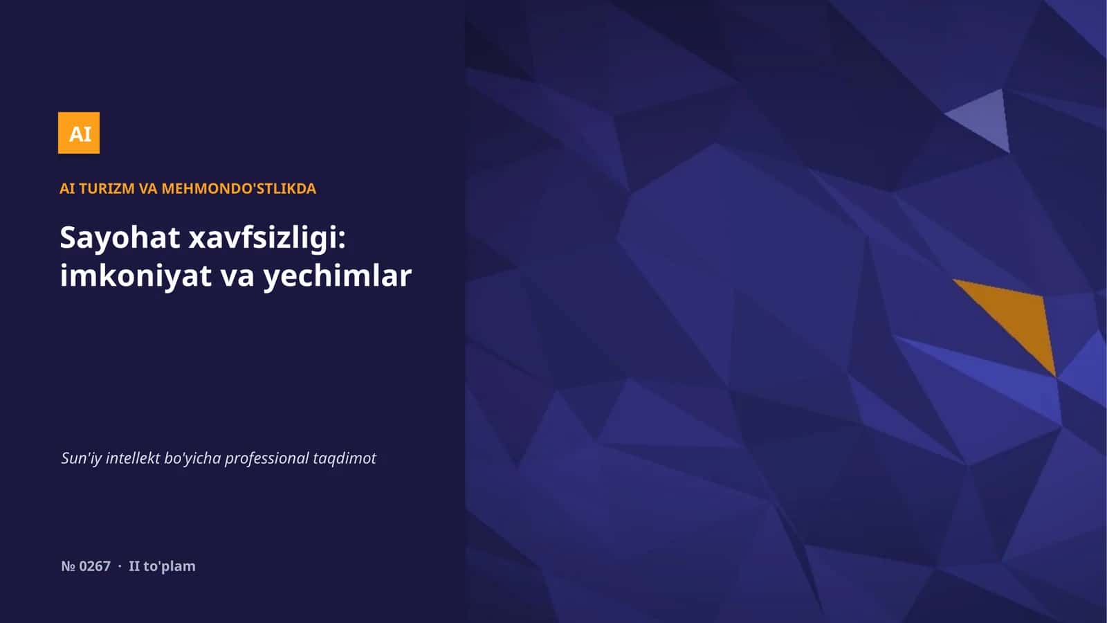 AI TURIZM VA MEHMONDO'STLIKDA 1