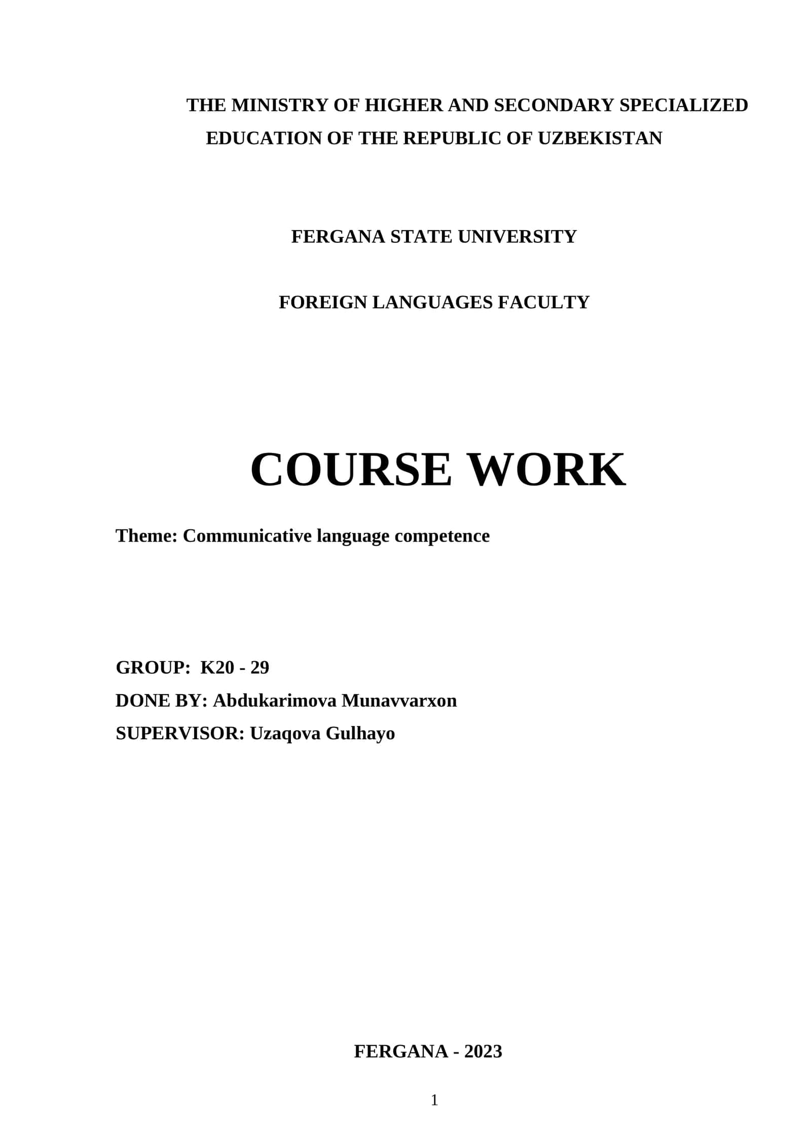 Communicative language competence 1