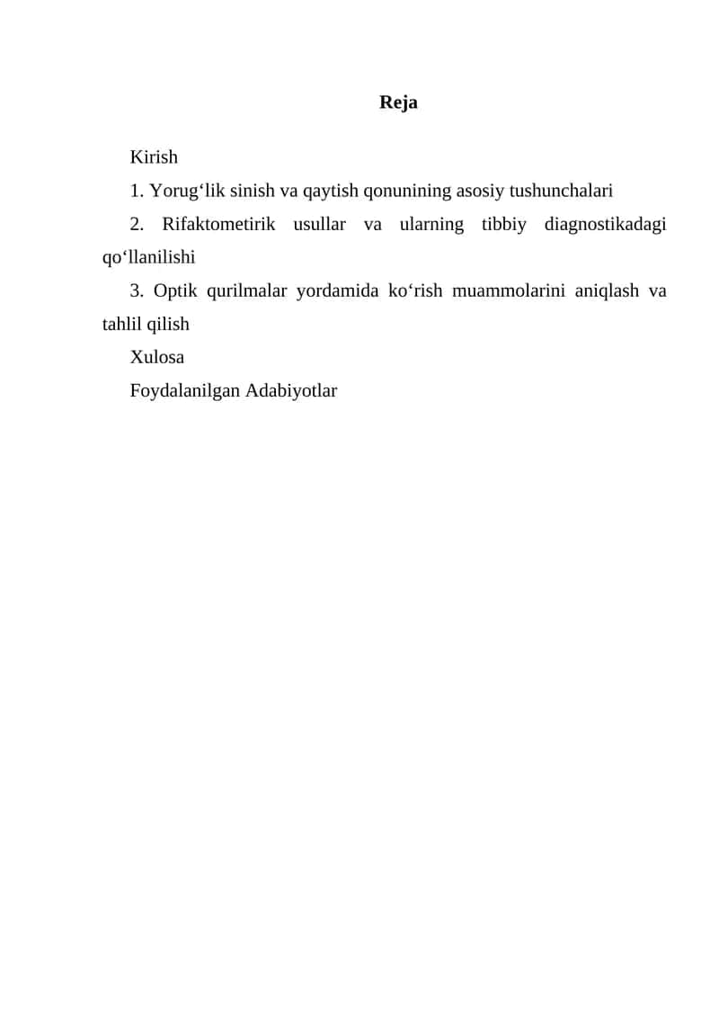 Yorugʻlik sinish va qaytish qonuni 1