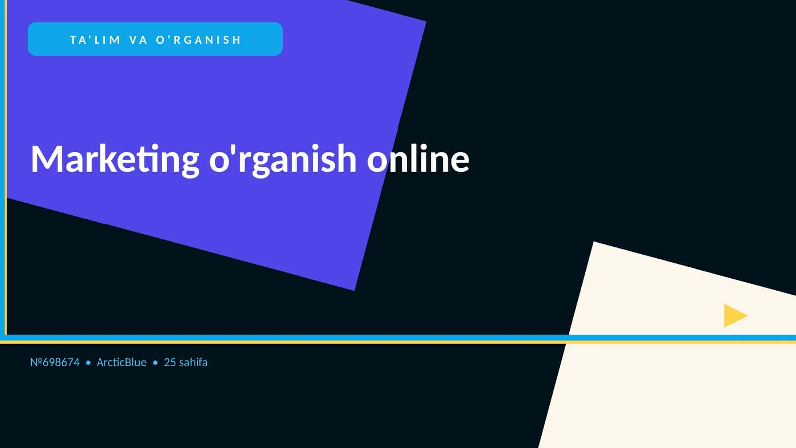 Marketing o'rganish online 1