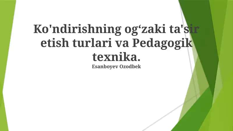 Pedagogik Texnikalar 1