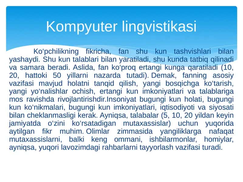 Kompyuter lingvistikasi 1