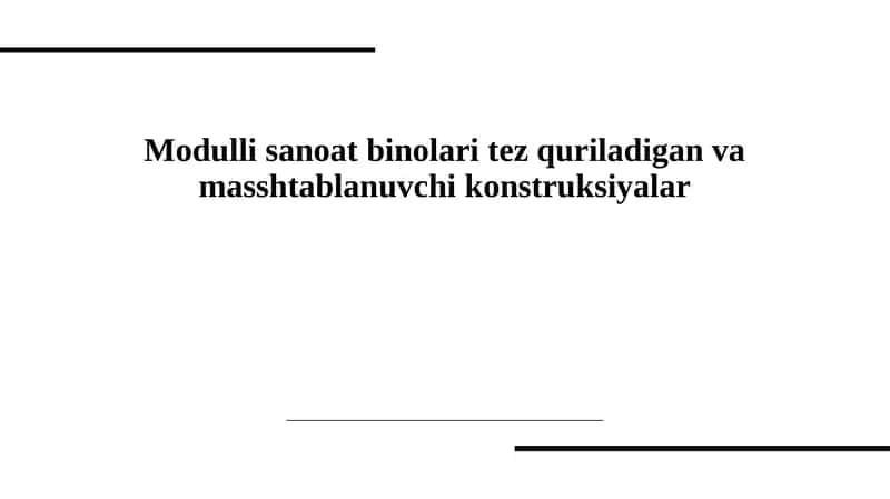 Modulli Sanat Binolarini Tez Qurish 1