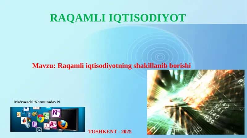 Raqamli Iqtisodiyot 1