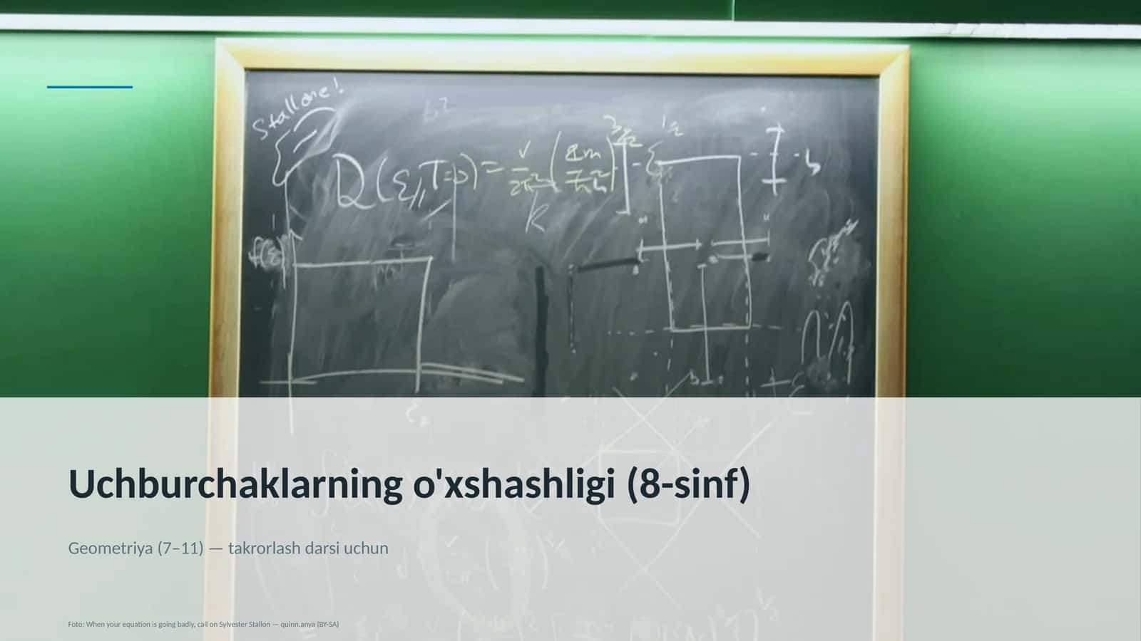Uchburchaklarning o'xshashligi (8-sinf) 1