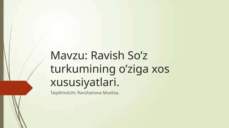 So’z turkumi 1