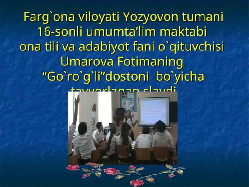 "Go`ro`g`li" dostoni 1