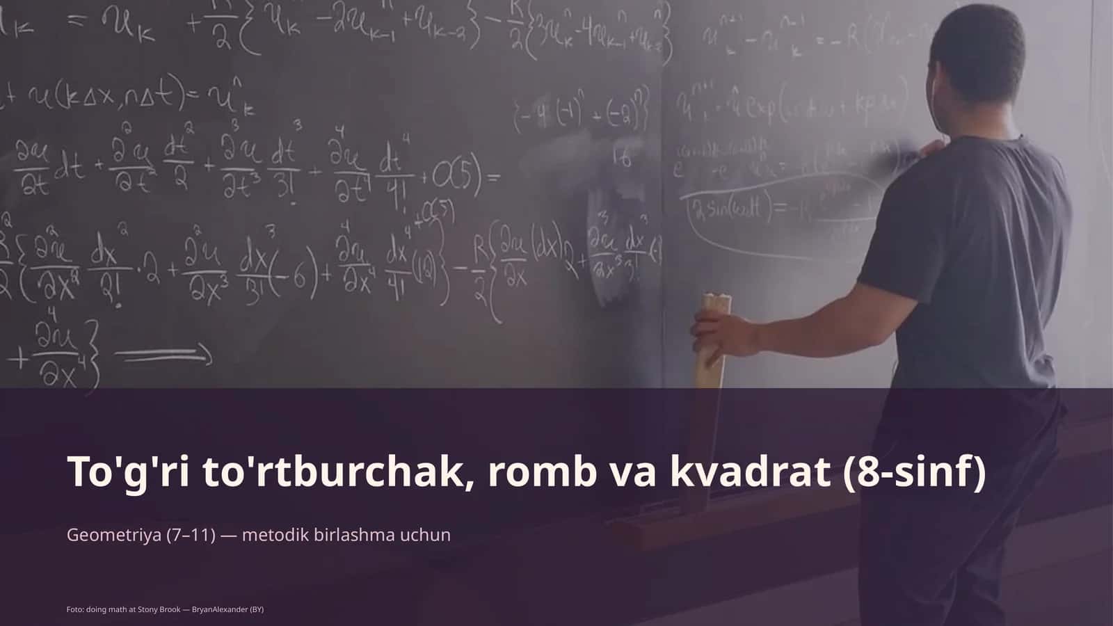 To'g'ri to'rtburchak, romb va kvadrat (8-sinf) 1