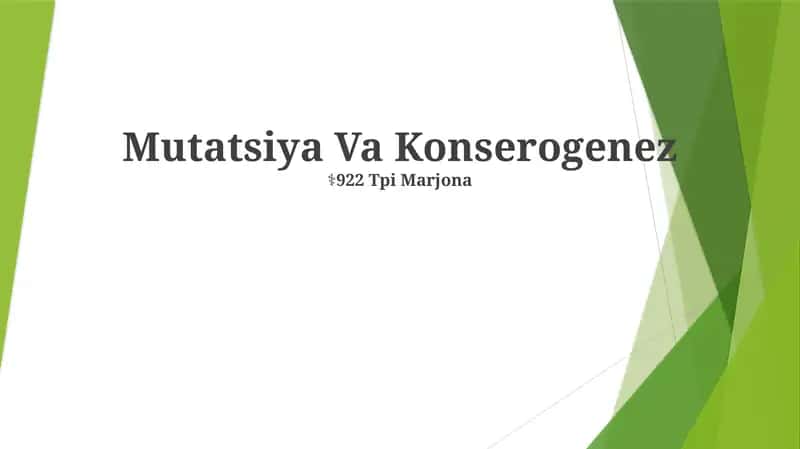 Mutatsiya Va Konserogenez 1