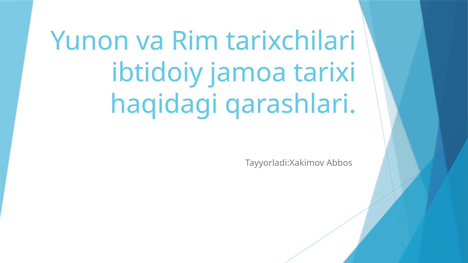 Ibtidoiy jamiyattarix 1