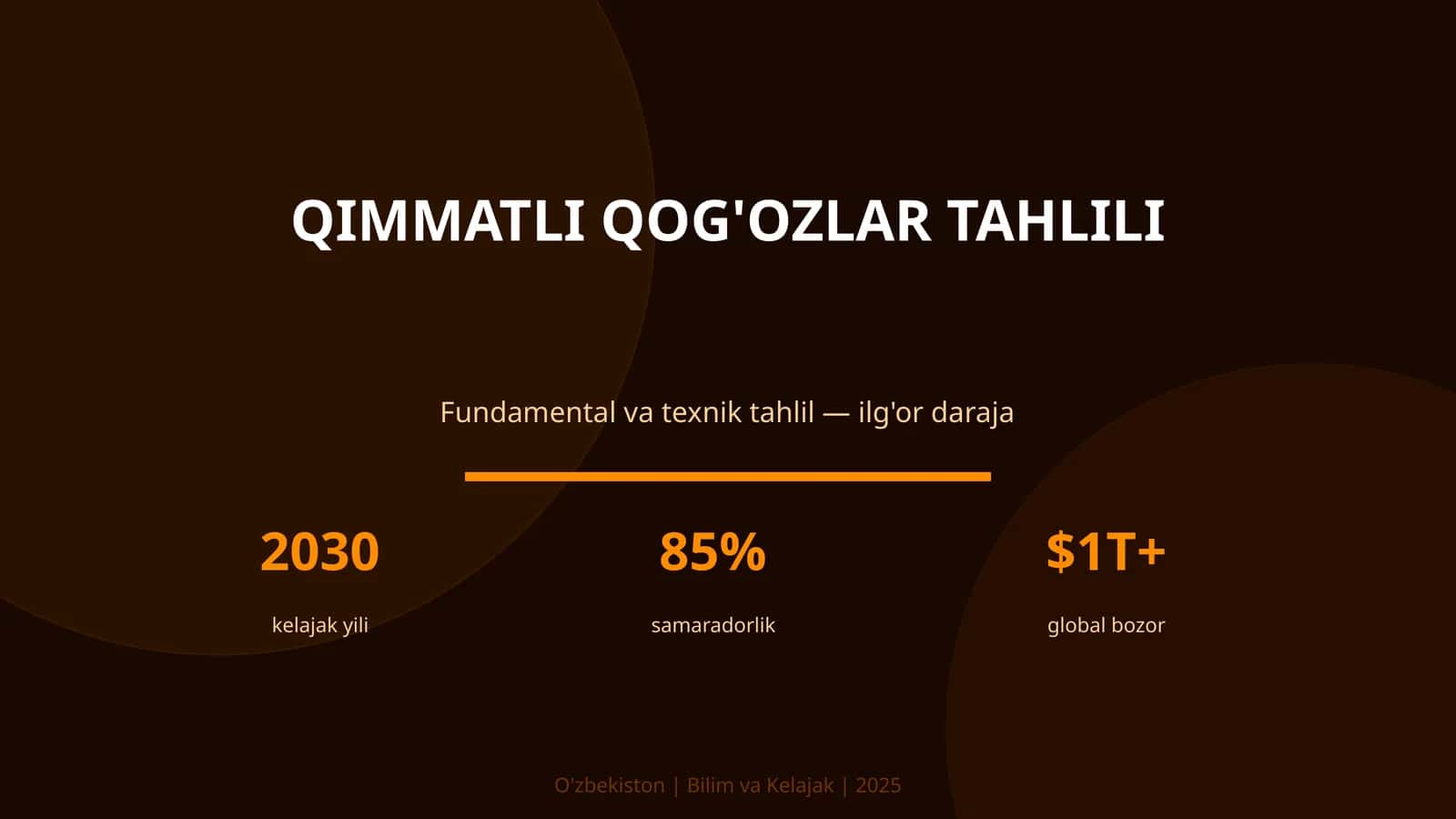QIMMATLI QOG'OZLAR TAHLILI 1