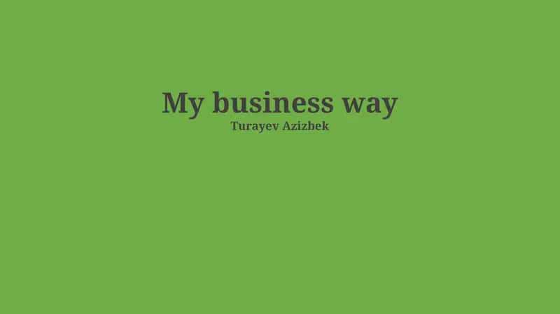 My business way 1