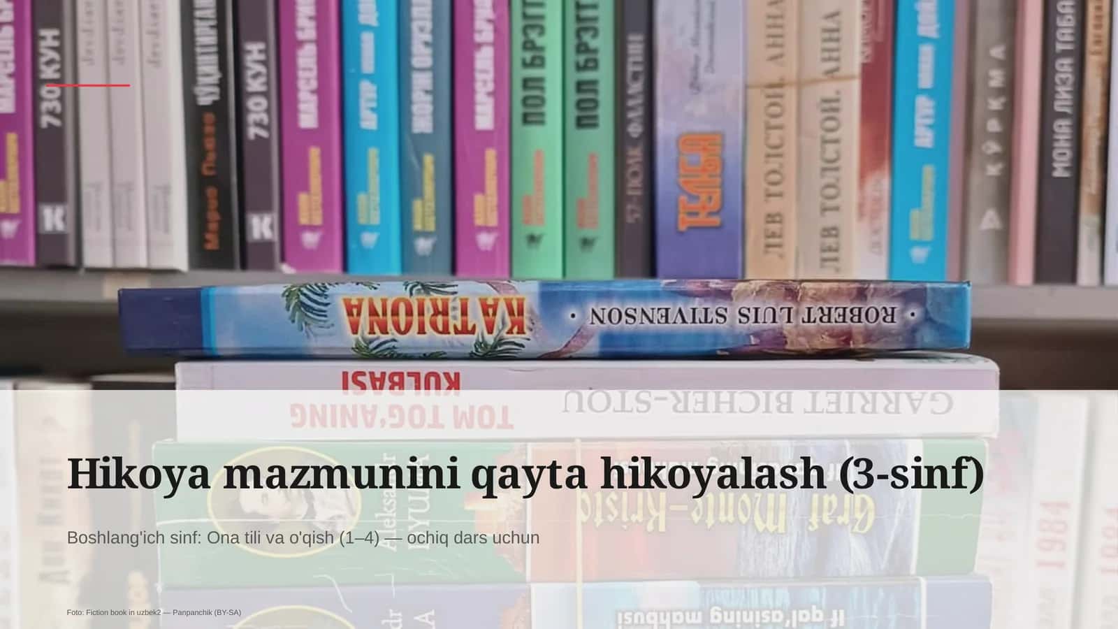 Hikoya mazmunini qayta hikoyalash (3-sinf) 1