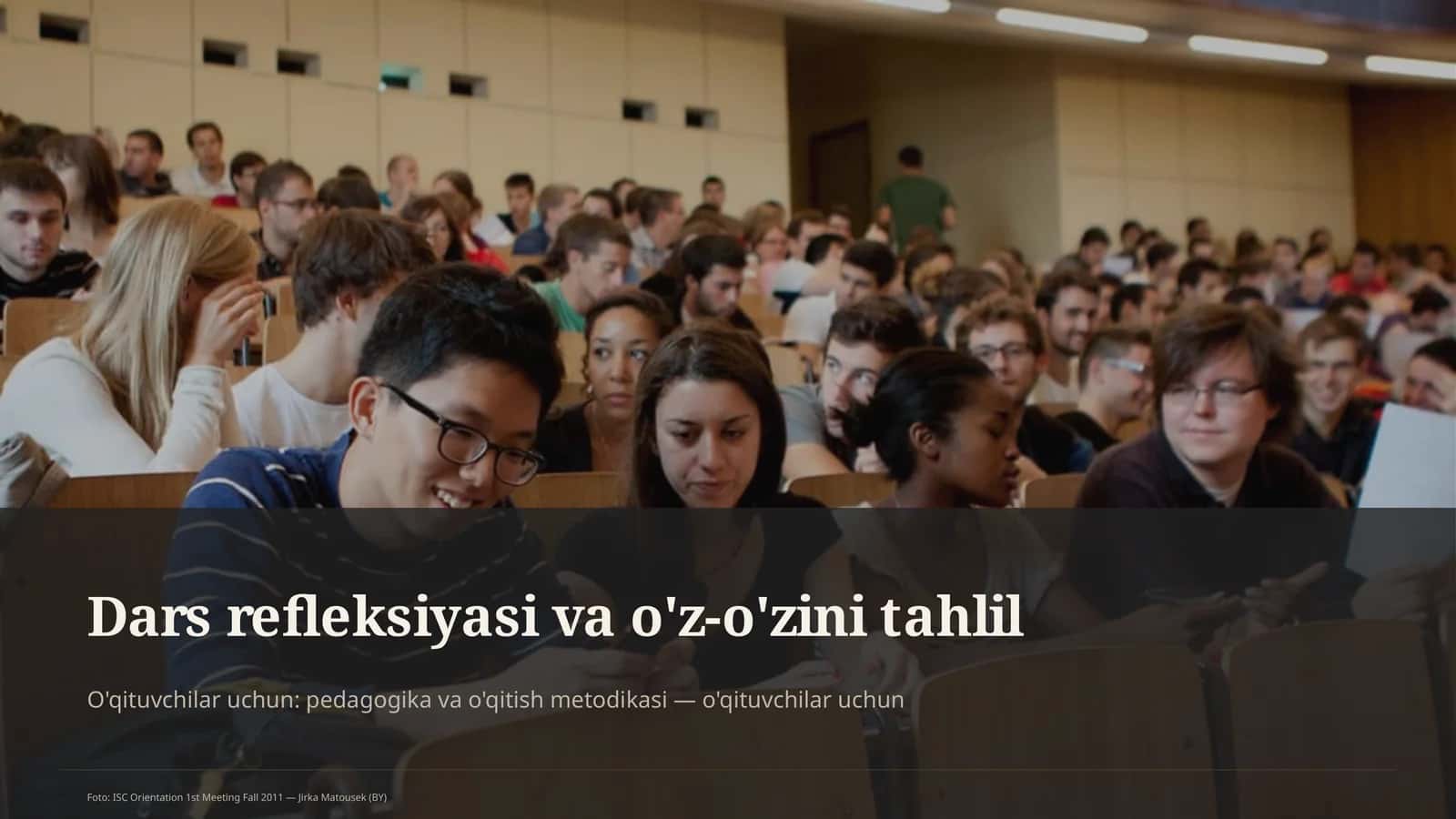 Dars refleksiyasi va o'z-o'zini tahlil 1