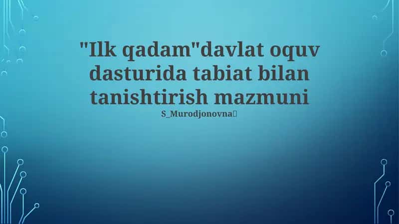 Ilk qadam 1