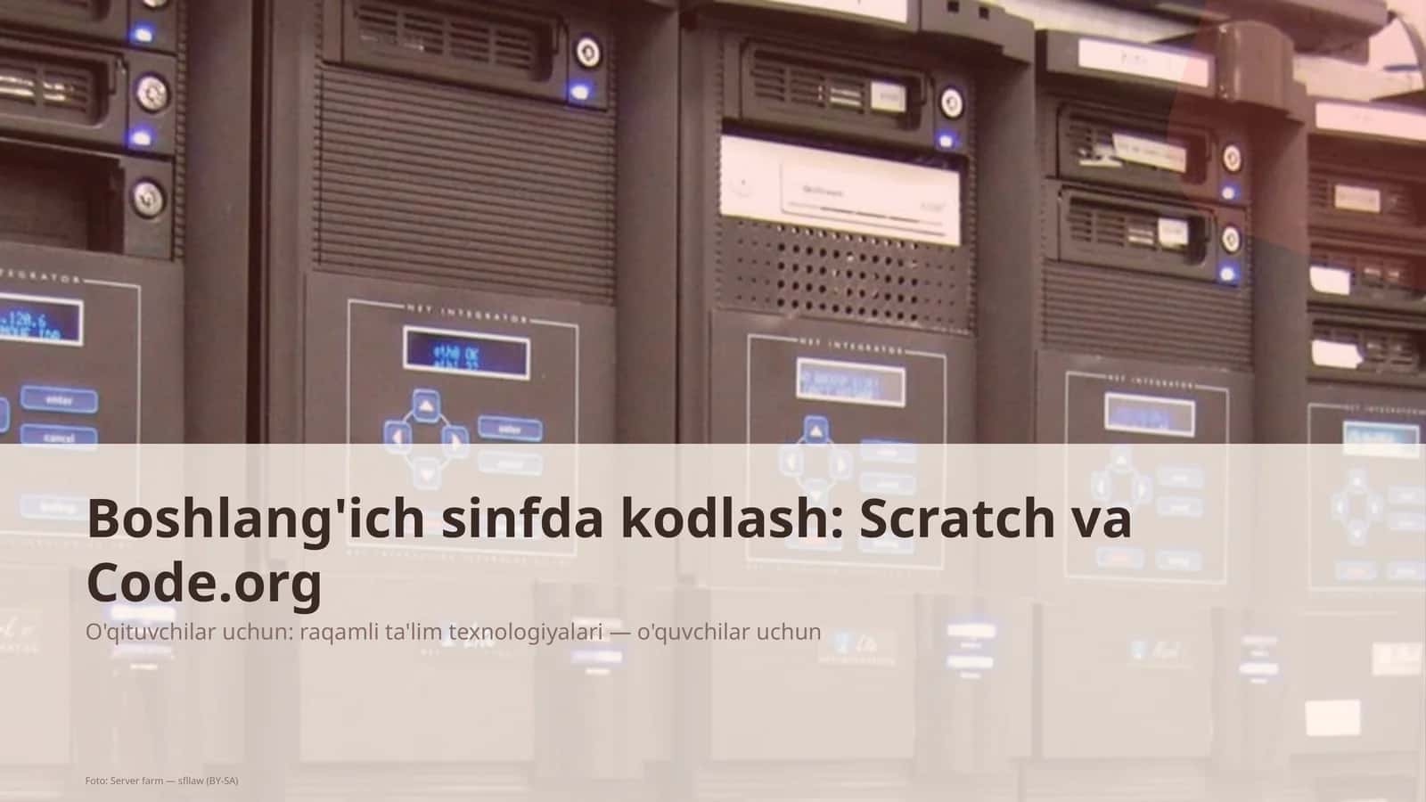 Boshlang'ich sinfda kodlash: Scratch va Code.org 1
