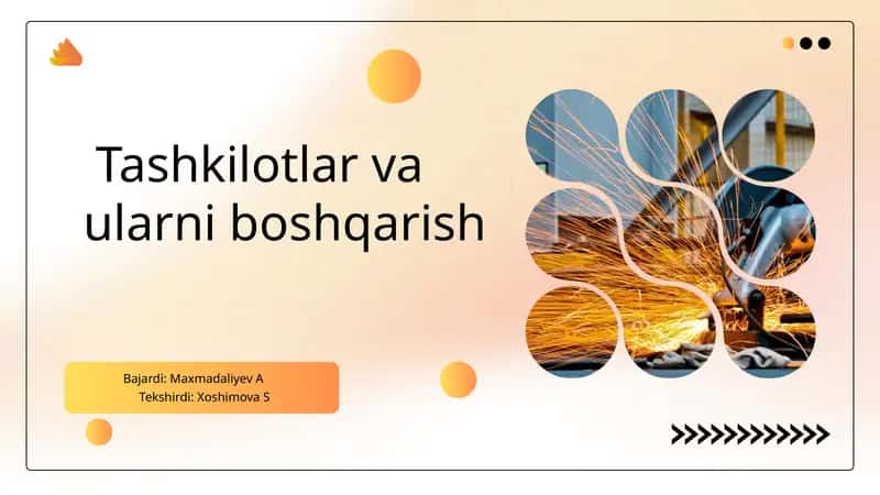 Prezentatsiya:Tashkilotlarva ularni boshqarish 1