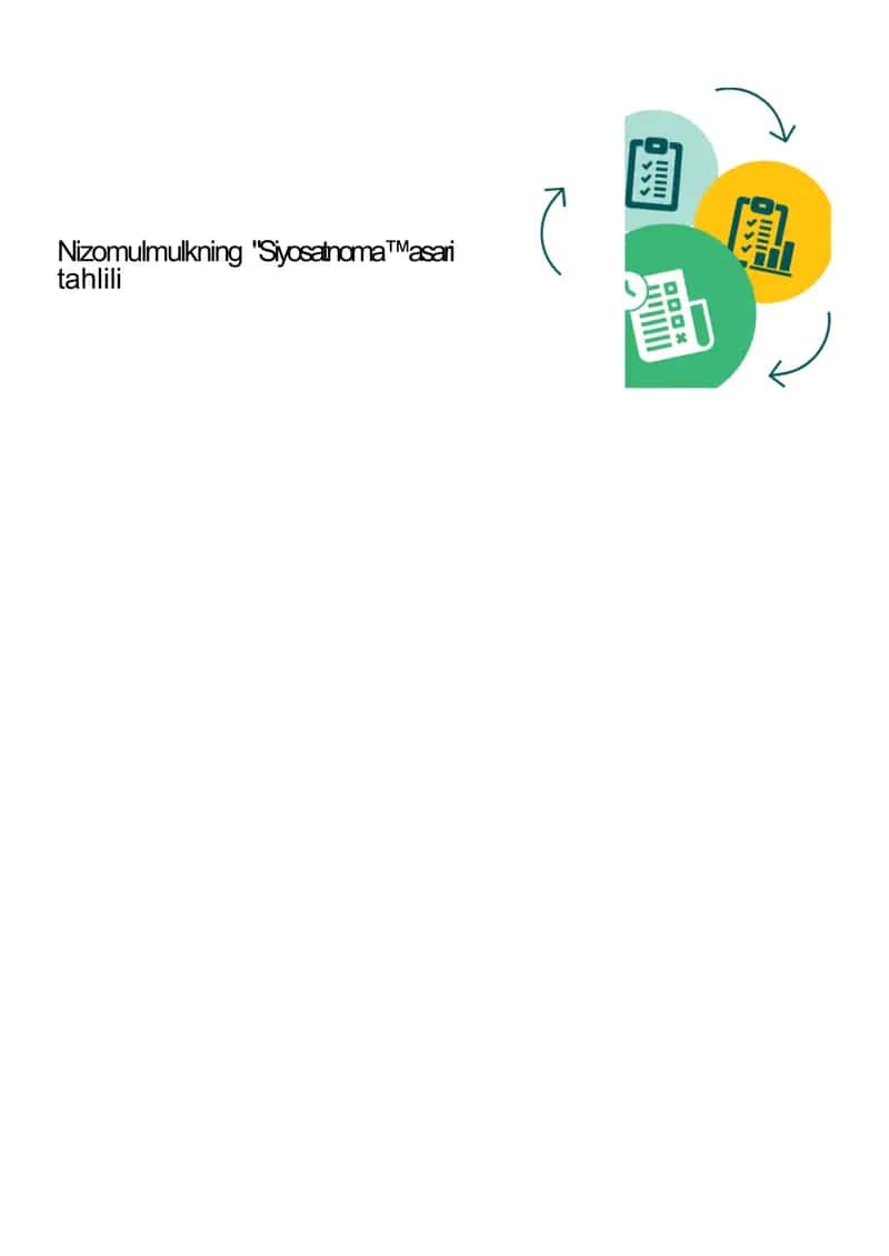 Nizomilmulkning Siyosatnoma asari tahlili 1