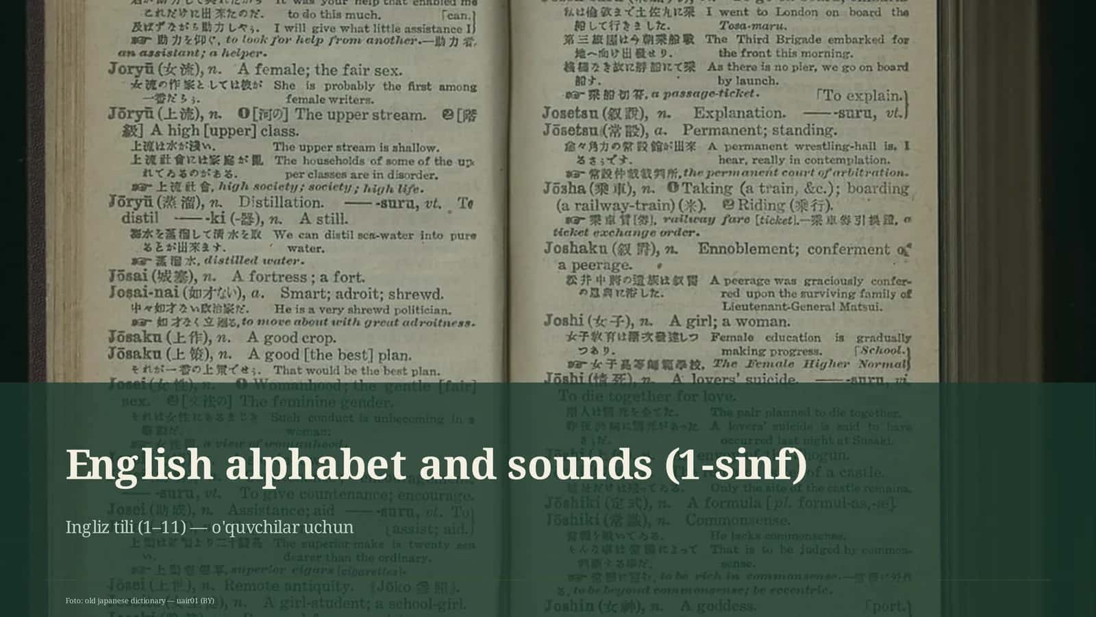 English alphabet and sounds (1-sinf) 1