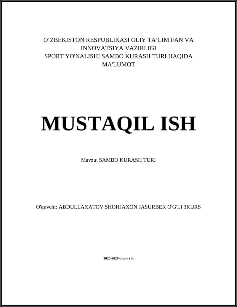 SAMBO KURASH TURI 1
