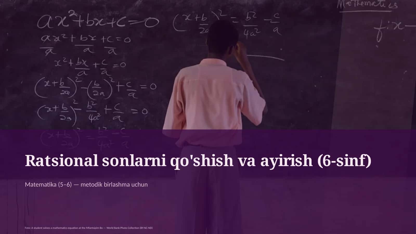 Ratsional sonlarni qo'shish va ayirish (6-sinf) 1