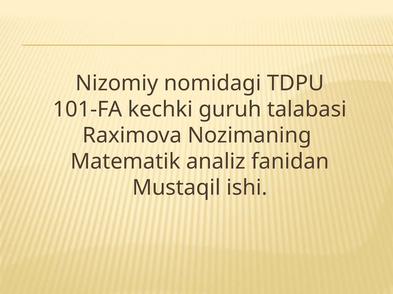 Mustaqilizatsiyadagi matematika 1