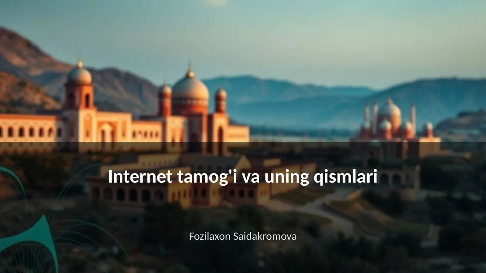 Internet tamog'i va uning qismlari 1