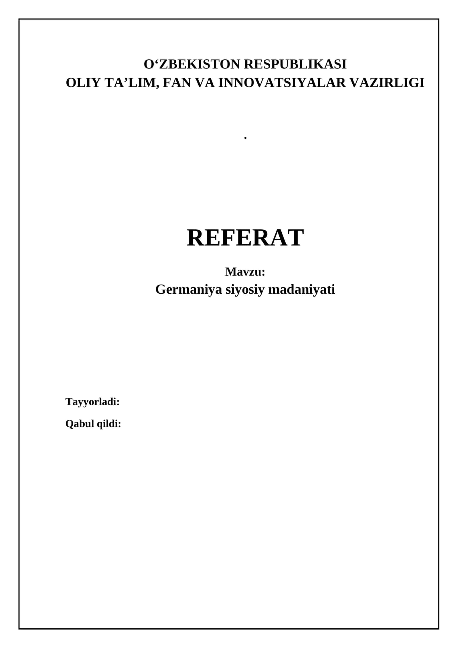 Germaniya siyosiy madaniyati 1