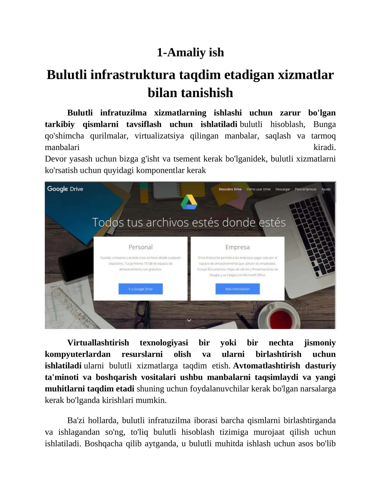 Bulutli infrastruktura 1