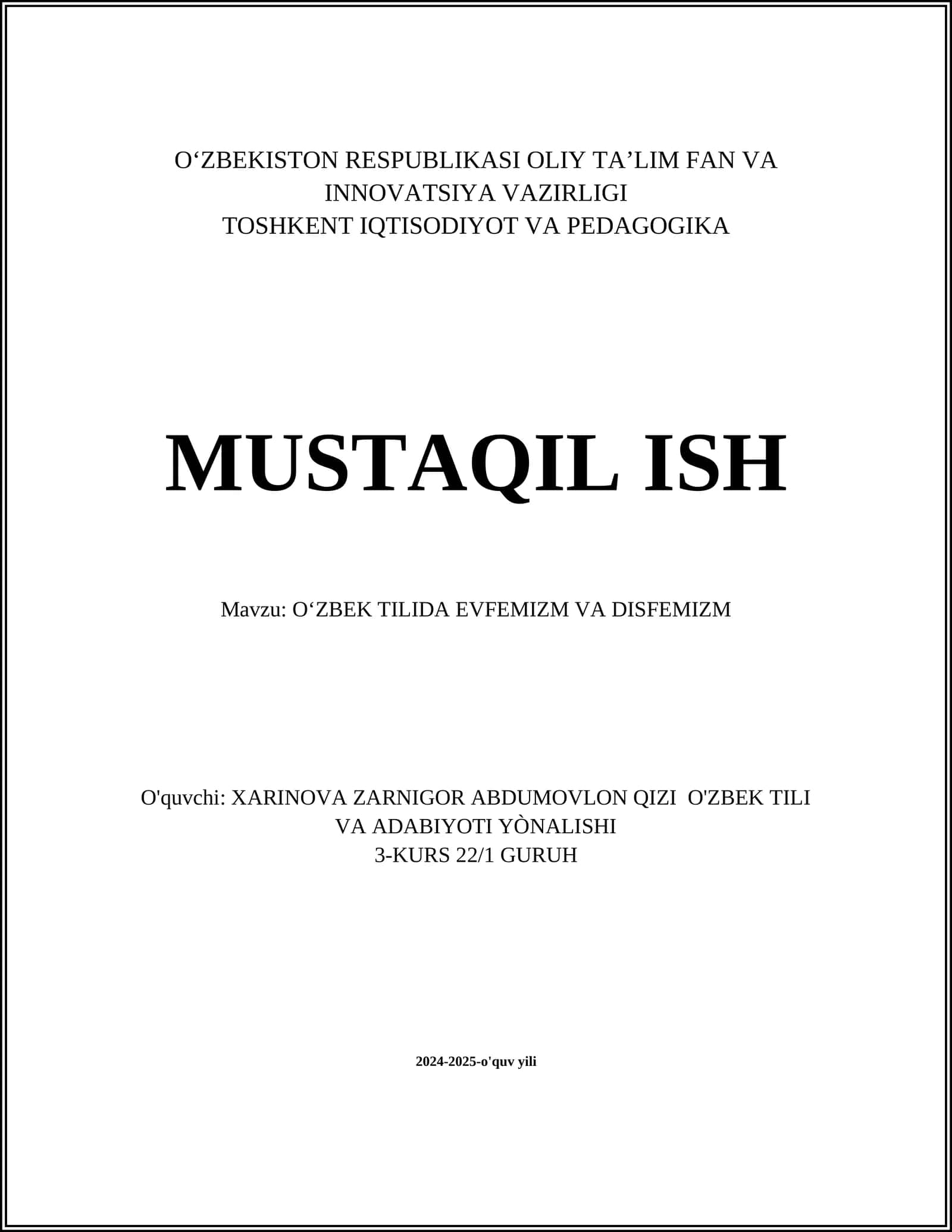Oʻzbek tilida Evfemizm va Disfemizm 1