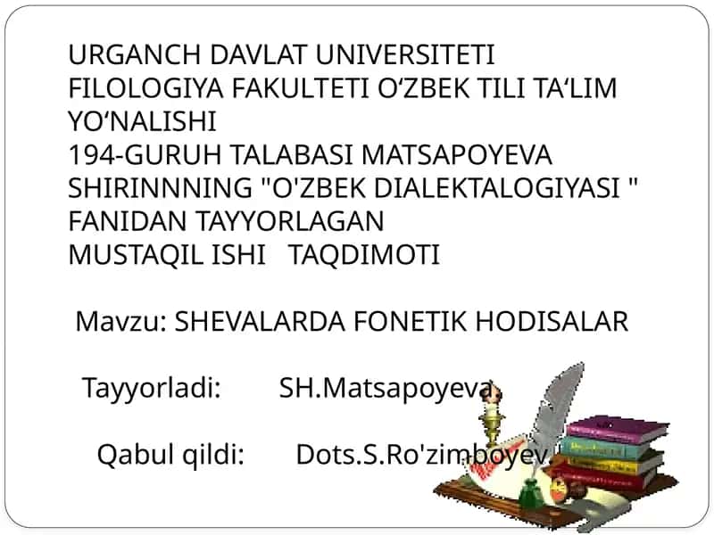 O'ZBEKDIALEKTALOGIYASI 1