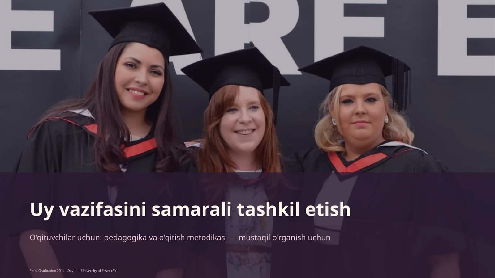 Uy vazifasini samarali tashkil etish 1
