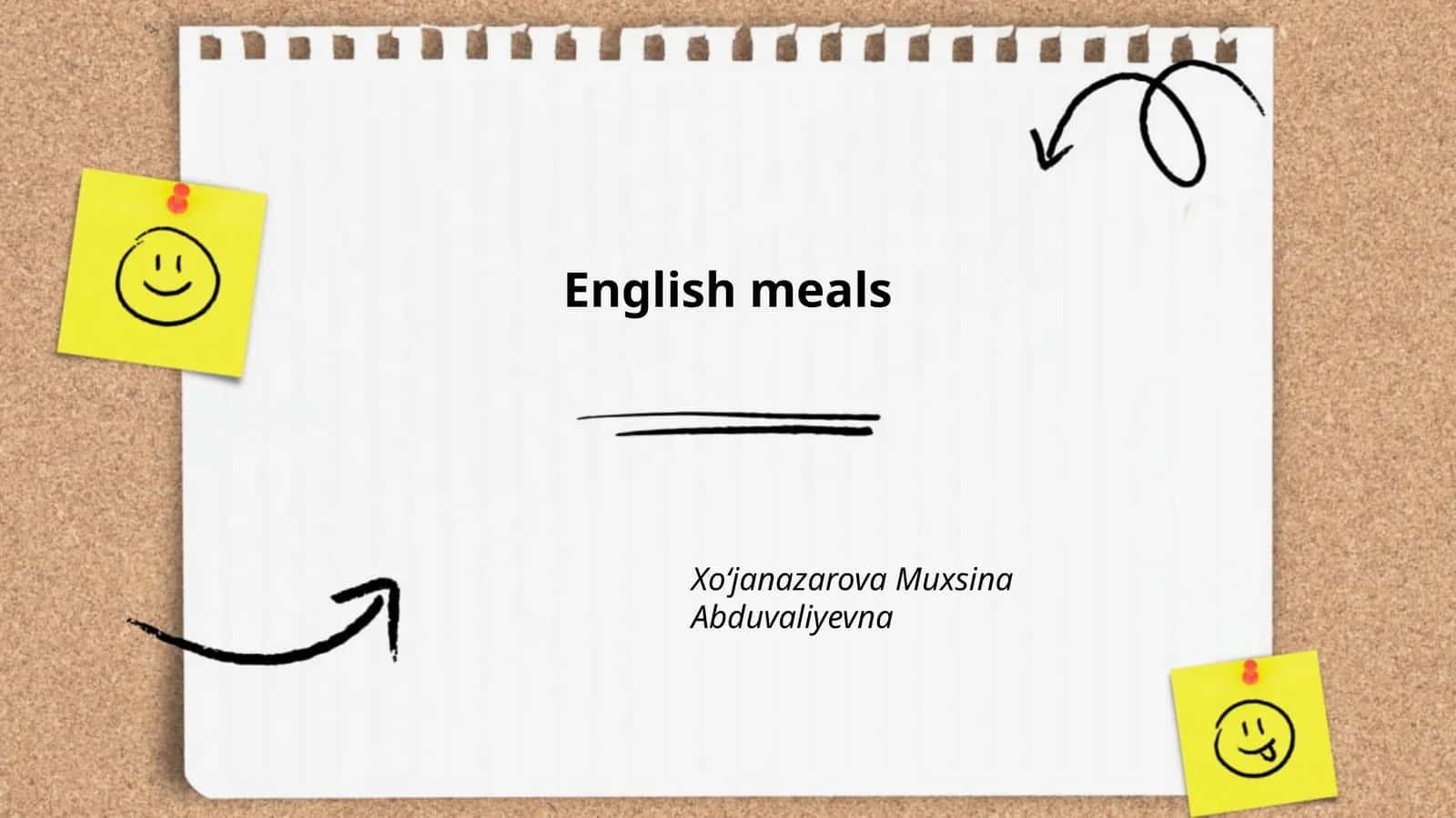 English meals 1