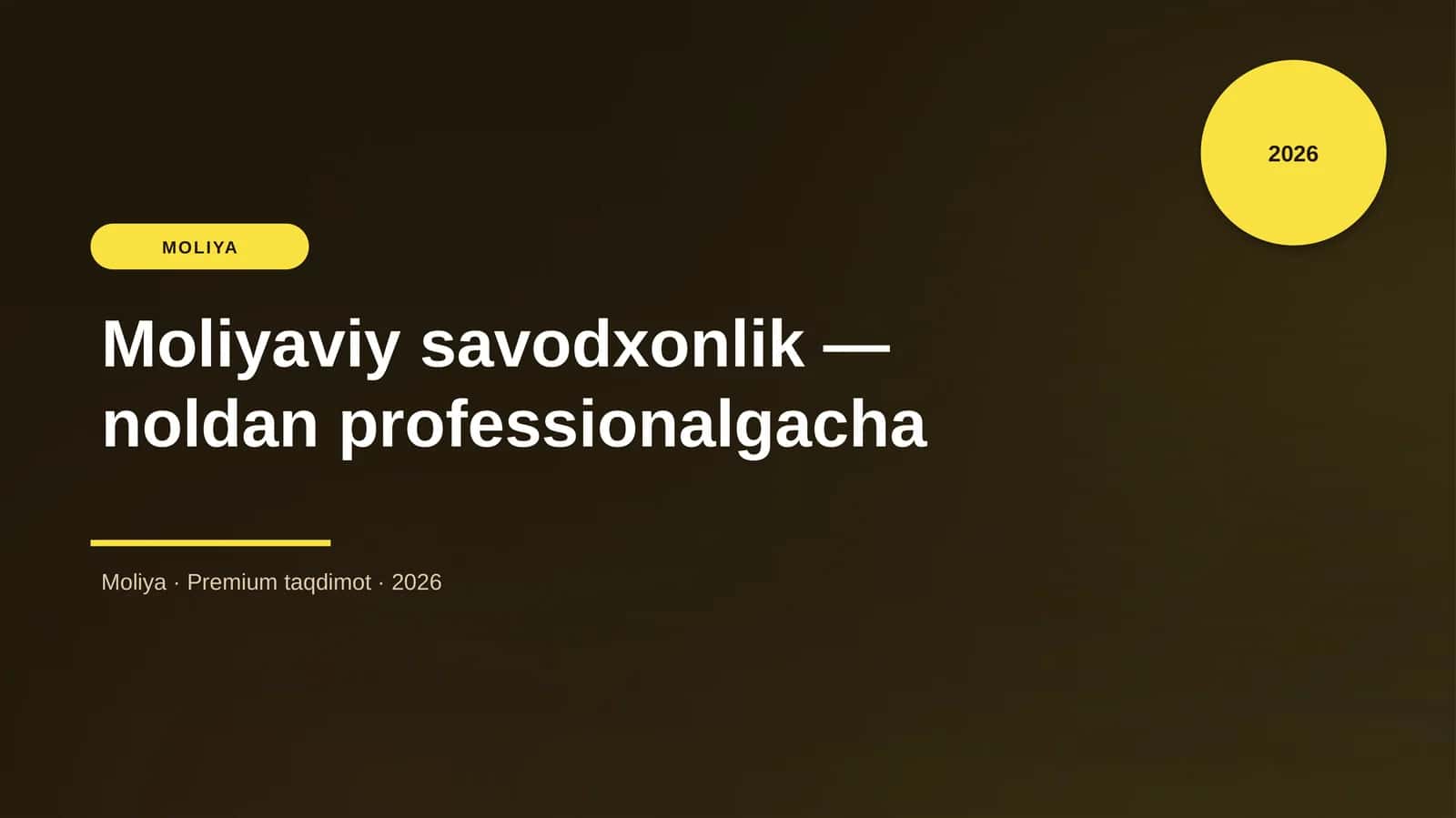 Moliyaviy savodxonlik — noldan professionalgacha 1