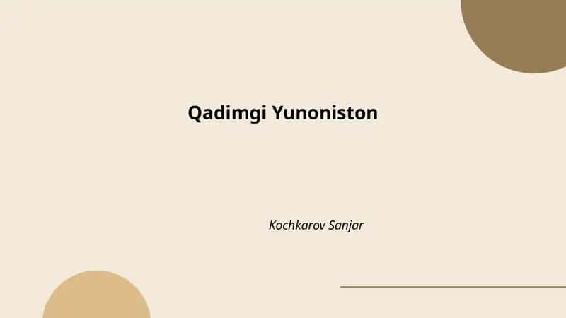 Qadimgi Yunoniston 1