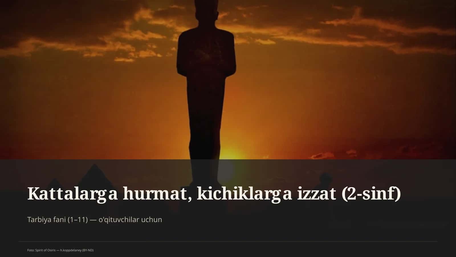 Kattalarga hurmat, kichiklarga izzat (2-sinf) 1