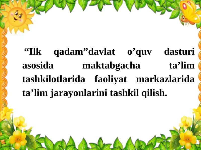 "Ilk qadam" dasturi 1