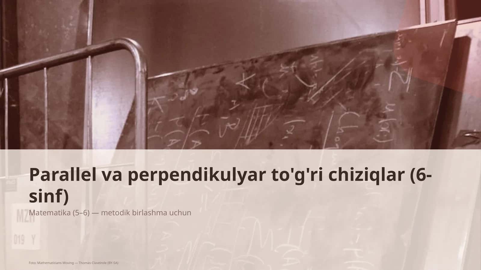 Parallel va perpendikulyar to'g'ri chiziqlar (6-sinf) 1