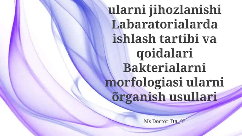 Mikrobiologiya va Virusologiya Laboratoriyalari va Uskunalari 1