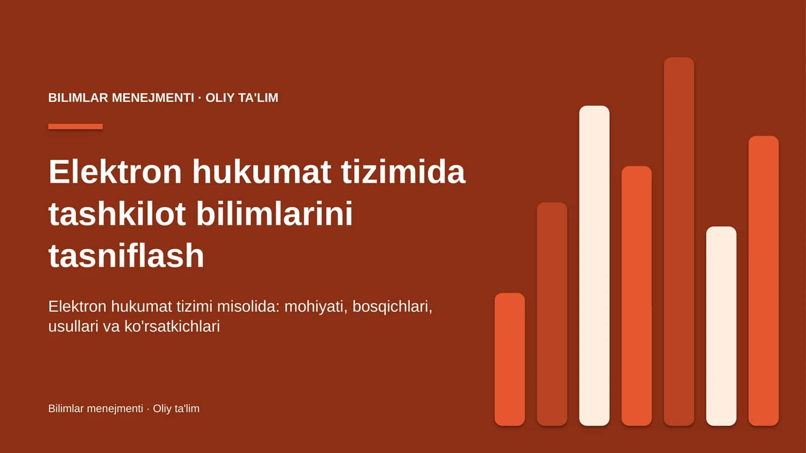 Elektron hukumat tizimida tashkilot bilimlarini tasniflash 1
