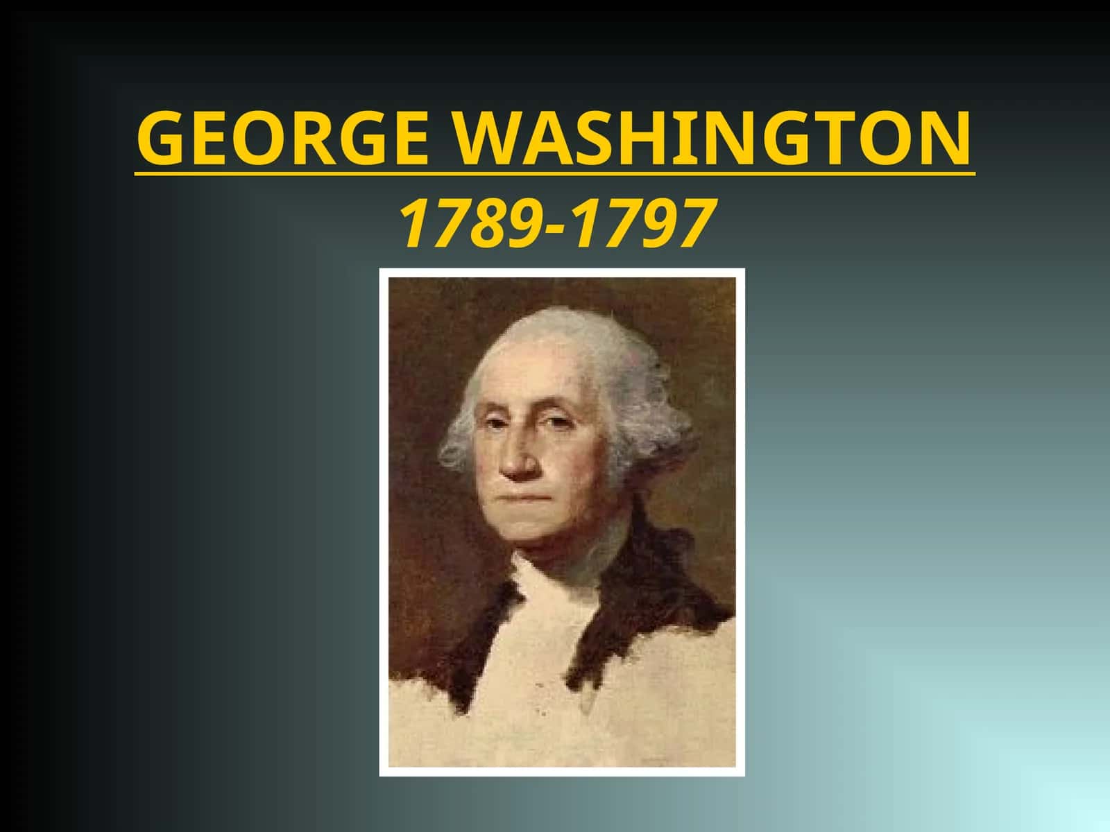 George Washington's Presidency 1