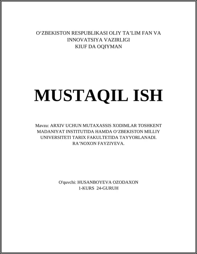 ARXIV UCHUN MUTAXASSIS XODIMLAR 1