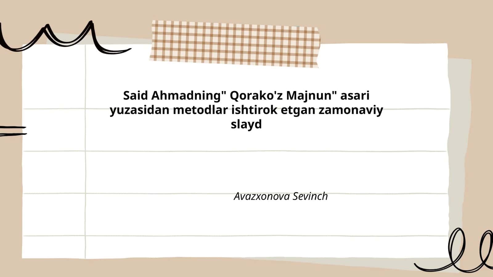 Qorako'z Majnun 1